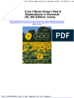 Test Bank For I Never Knew I Had A Choice Explorations in Personal Growth 9th Edition Corey