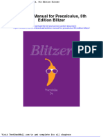 Solution Manual for Precalculus 5th Edition Blitzer
