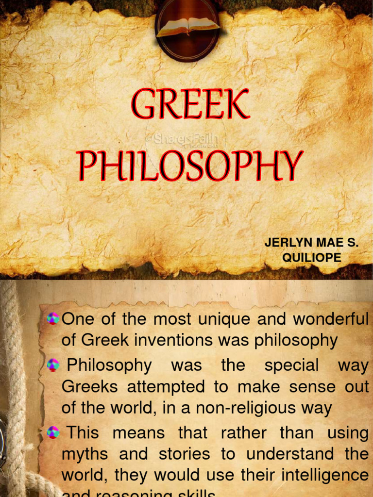 Greek Philosophy PDF Plato Socrates