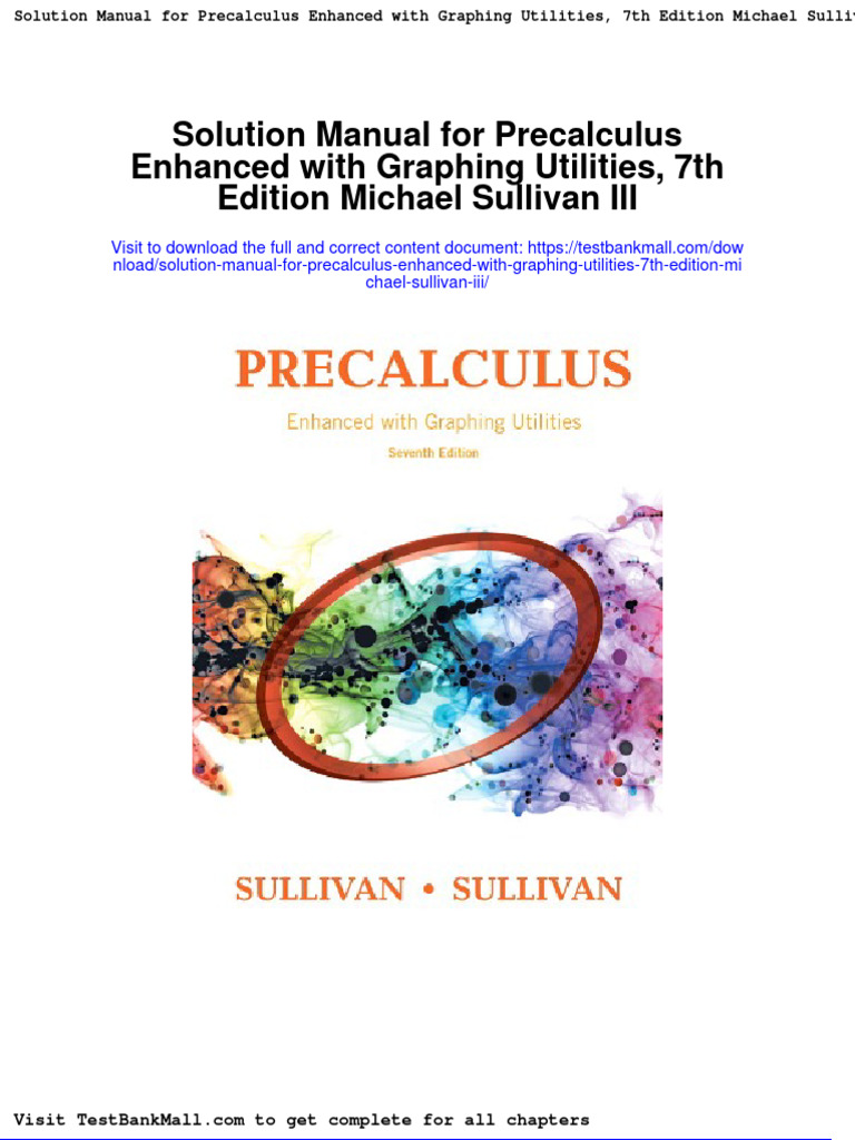 Solution Manual For Precalculus Enhanced With Graphing Utilities 7th