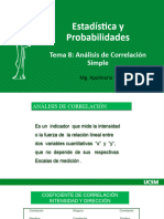 TEMA 8 - Correlación Lineal Simple - UCSM