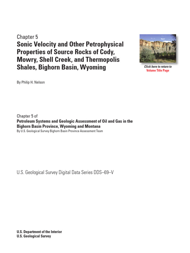 Sonic Velocity and Other Petrophysical Properties of Source Rocks in ...