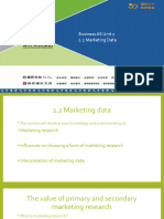 2.2 Marketing Data