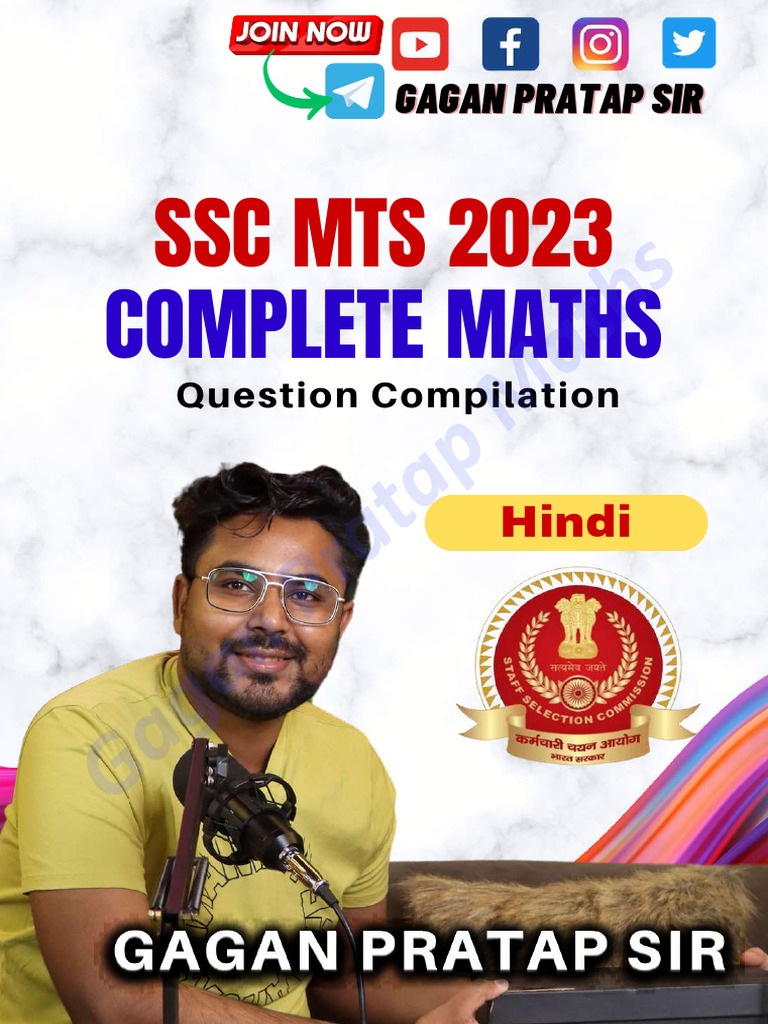 SSC Mts 2023 Complete Maths Compilation (Hindi) | PDF