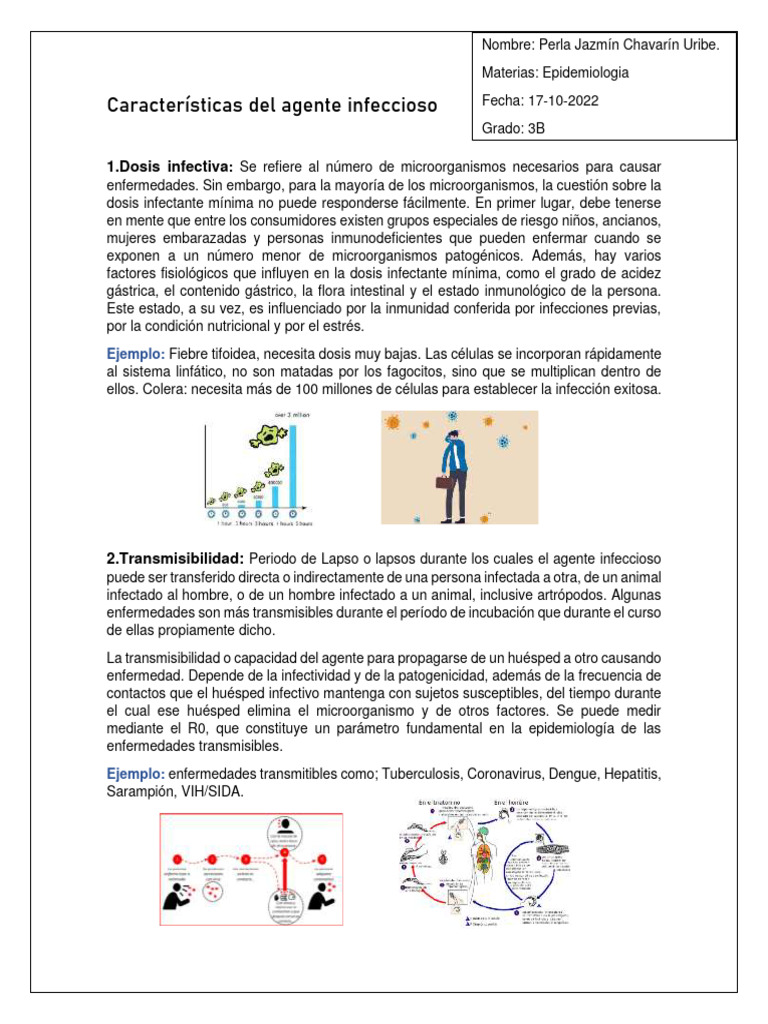 Características de los Agentes Infecciosos | PDF | Sistema inmune ...
