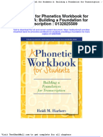 Test Bank For Phonetics Workbook For Students A Building A Foundation For Transcription 0132825589