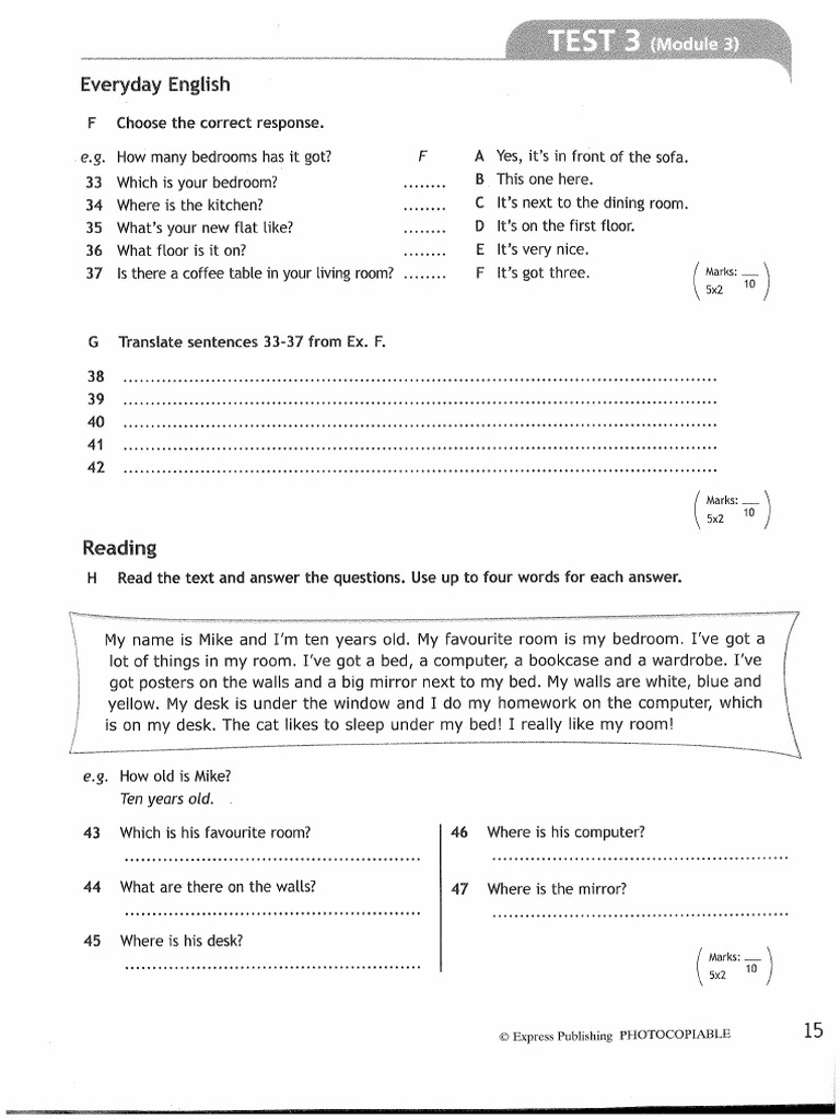 Access 1 Test Booklet 150507095416 Lva1 App6892 15 | PDF
