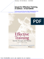 Solution Manual For Effective Training 5 e 5th Edition 0132729040