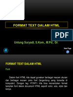 Format Teks Dalam HTML