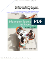 Test Bank For Information Technology For Managers 2nd Edition by Reynolds