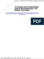 Management Leading and Collaborating in A Competitive World Bateman 11th Edition Test Bank