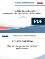 BC - Writing Portfolio As An Alternative Assessment Tool, Perceptions of The Insiders