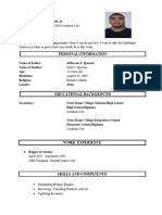 Jefferson Quezon, Jr. - Resume