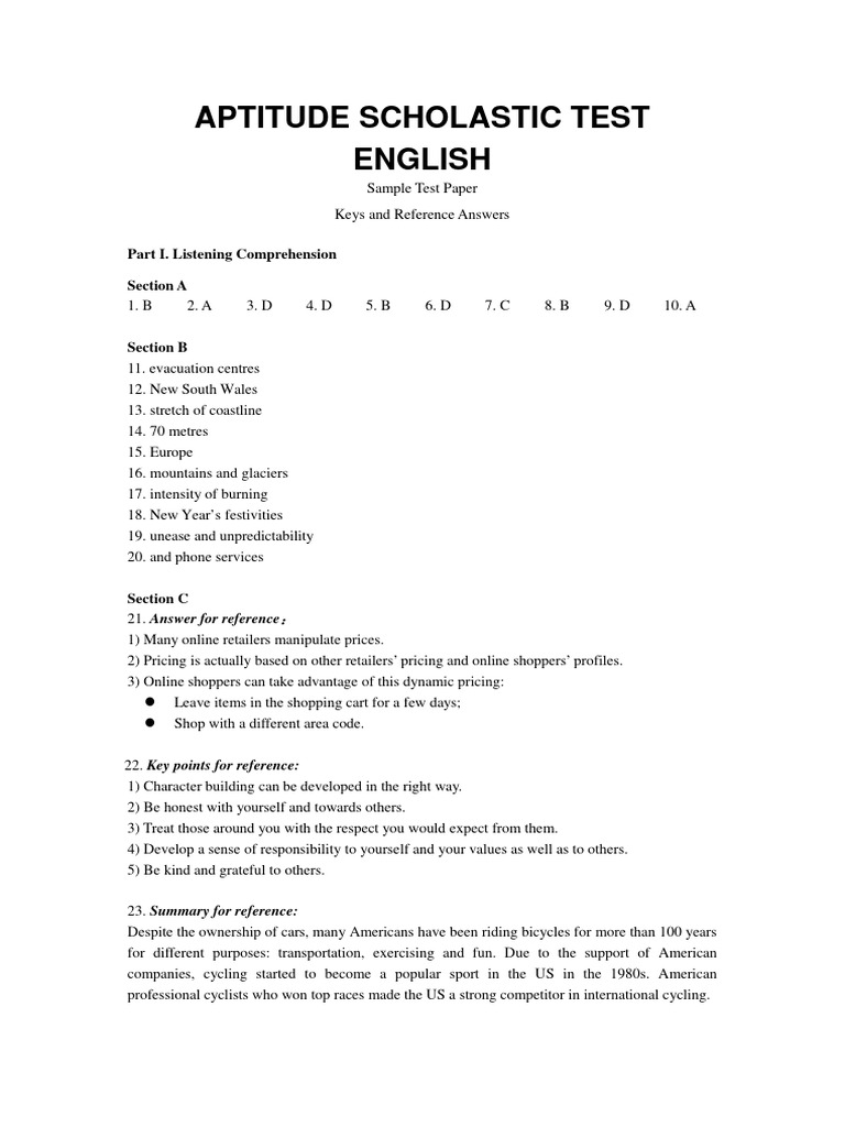 AST English Sample Test Paper | PDF | Online Shopping | University