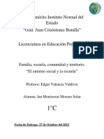 El Entorno Social y La Escuela.