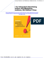 Test Bank For Integrated Advertising Promotion and Marketing Communications 5th Edition Clow