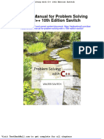 Solution Manual For Problem Solving With C 10th Edition Savitch