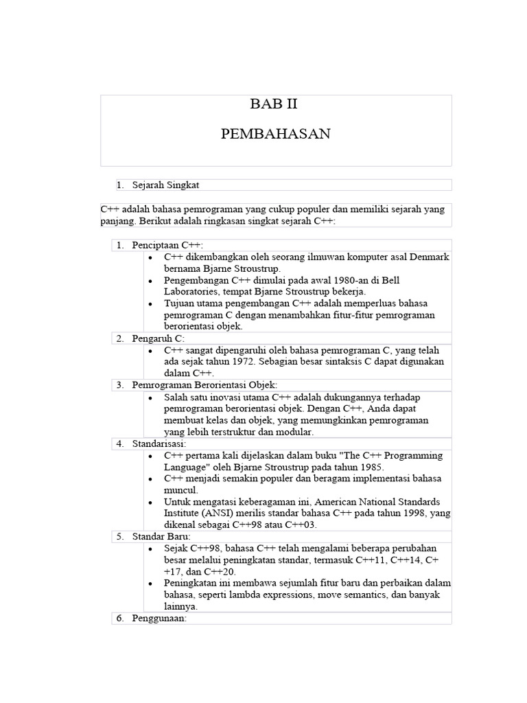 Sejarah dan Instalasi C++ Lengkap | PDF