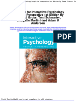 Test Bank For Interactive Psychology People in Perspective 1st Edition by James J Gross Toni Schmader Bridgette Martin Hard Adam K Anderson