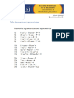 Taller de Ecuaciones Trigonométricas