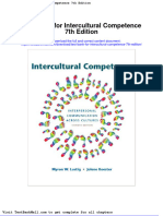 Test Bank For Intercultural Competence 7th Edition