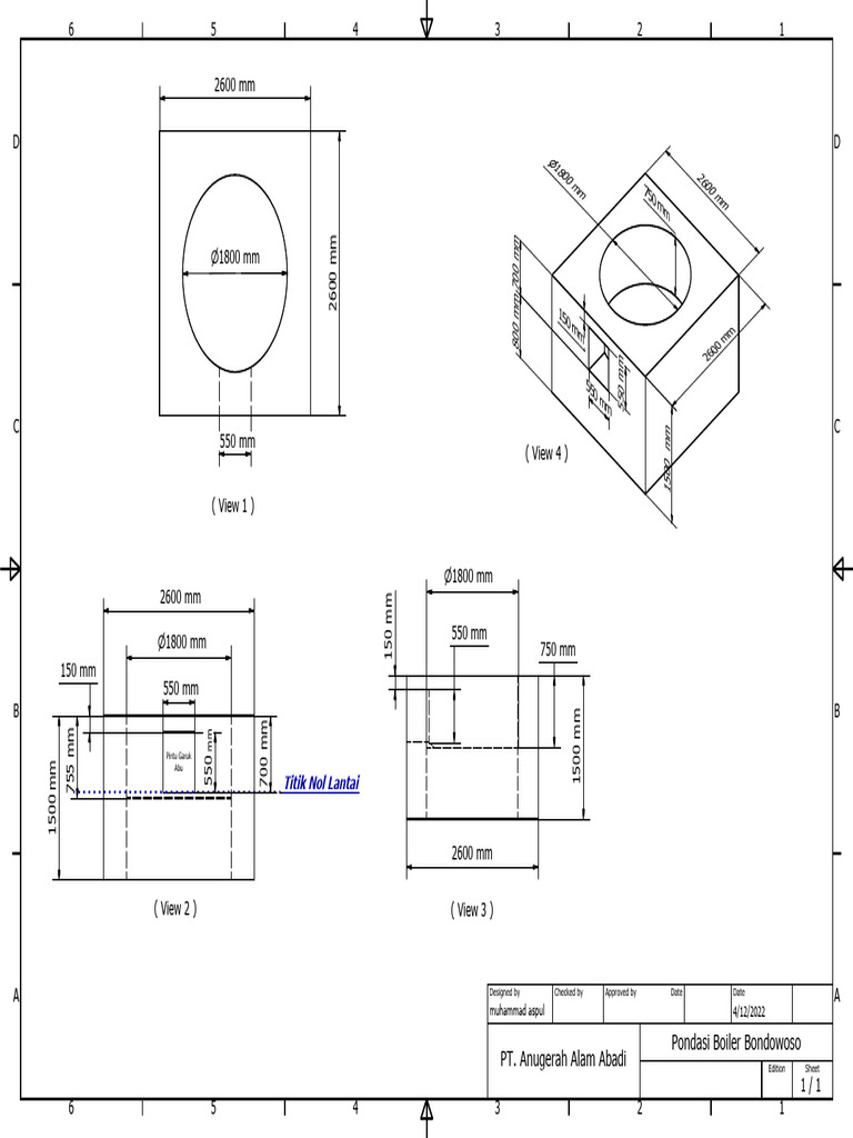 Boiler Foundation Design Bondowoso | PDF