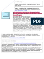 Abadie Et Al. (2009), Synthetic Control Methods For Comparative Case Studies - Estimating The Effect of California's Tobacco