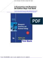 Managerial Economics and Business Strategy 8th Edition Baye Test Bank