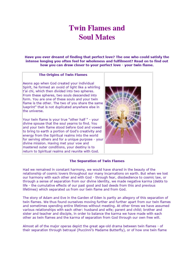Twin Flames and Soul Mates | PDF | Ascended Master | Soul