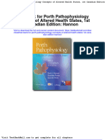 Test Bank For Porth Pathophysiology Concepts of Altered Health States 1st Canadian Edition Hannon
