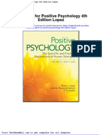 Test Bank For Positive Psychology 4th Edition Lopez