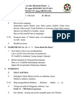 Acara Ibadah Minggu 15 Dung Trinitat