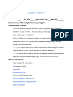 Lesson Plan 1 Rhythm Technology Integration