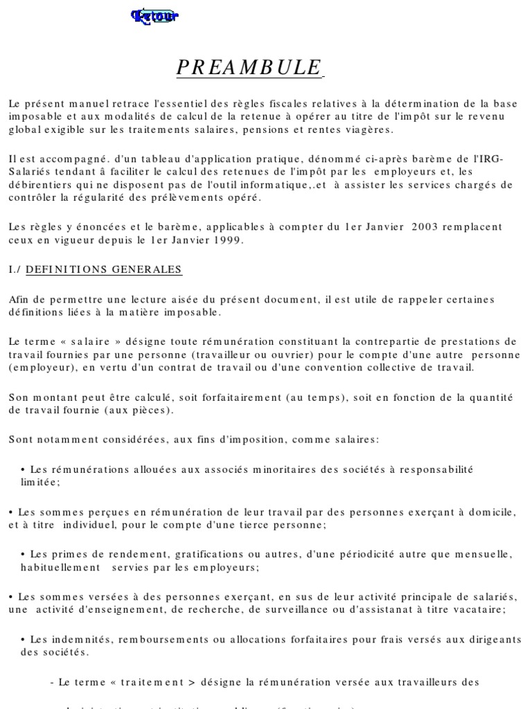 bareme irg 2003 algerie pdf