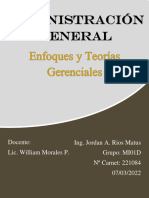 Enfoques y Teorías Gerenciales