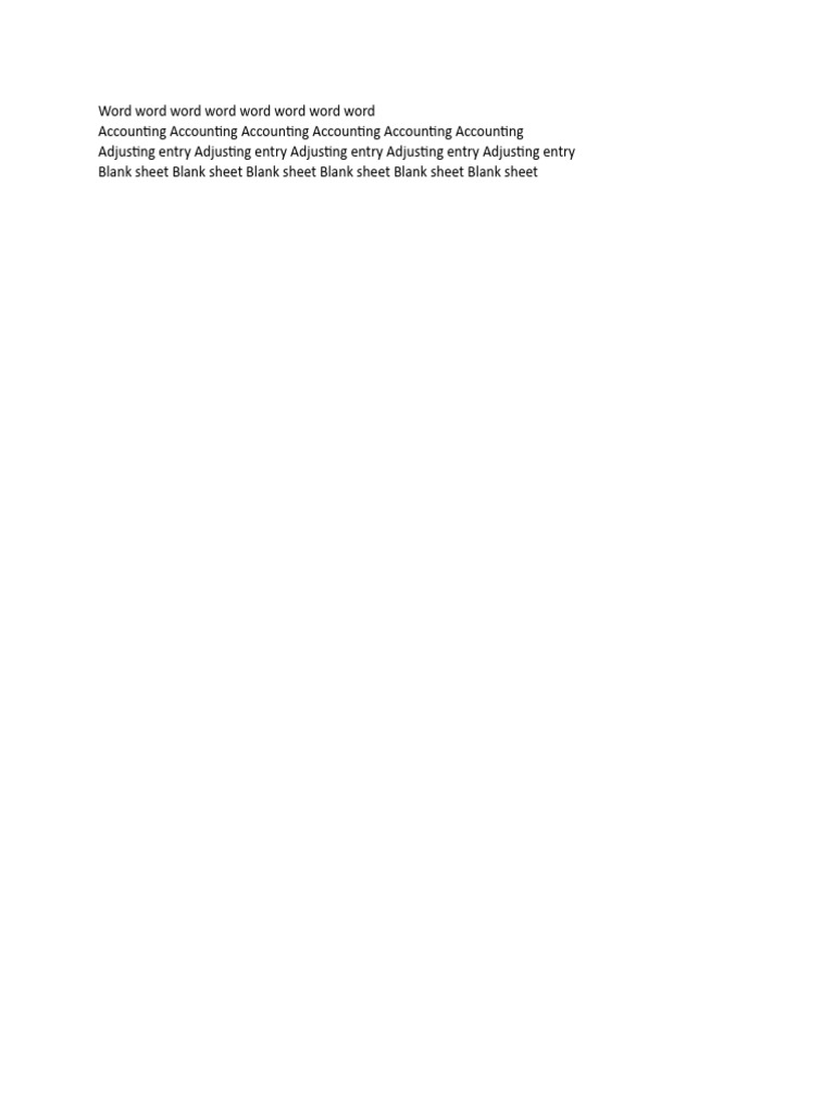 Word Blank Sheet | PDF