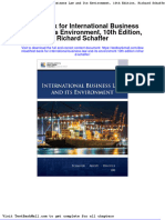 Test Bank For International Business Law and Its Environment 10th Edition Richard Schaffer