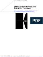 Marketing Management Kotler Keller 14th Edition Test Bank