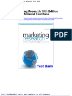 Marketing Research 10th Edition Mcdaniel Test Bank