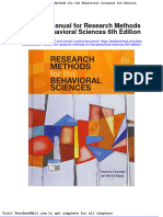 Solution Manual For Research Methods For The Behavioral Sciences 6th Edition