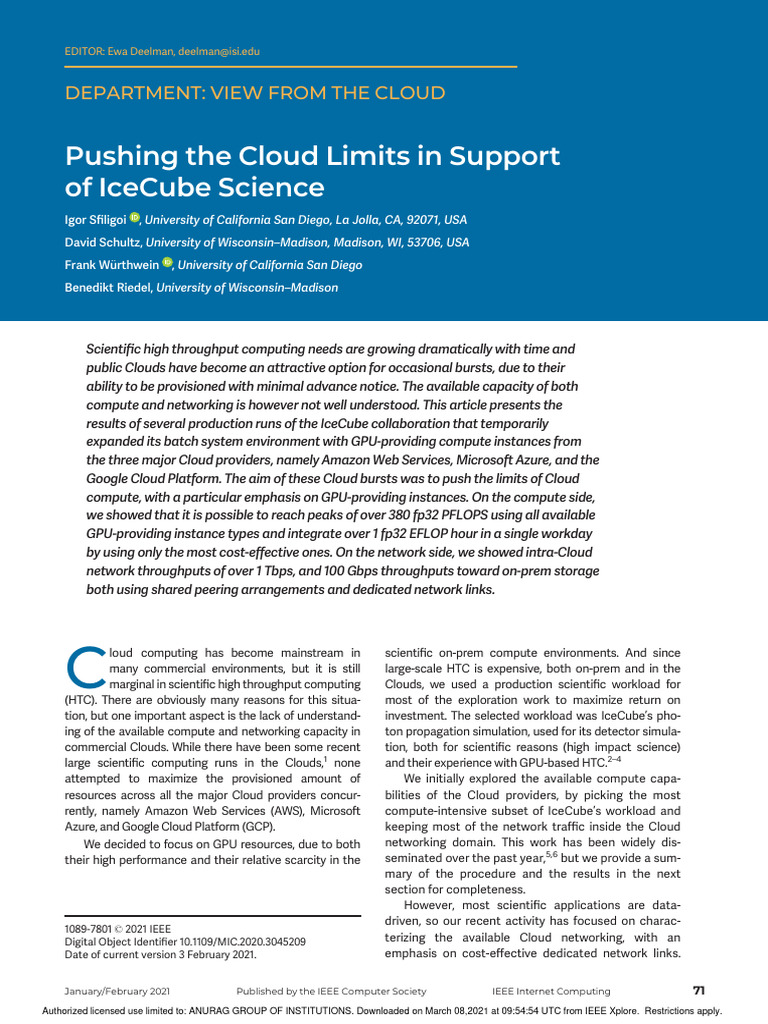 2021 Pushing The Cloud Limits in Support PDF Cloud Computing