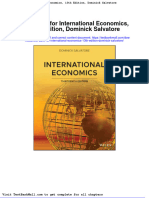 Test Bank For International Economics 13th Edition Dominick Salvatore