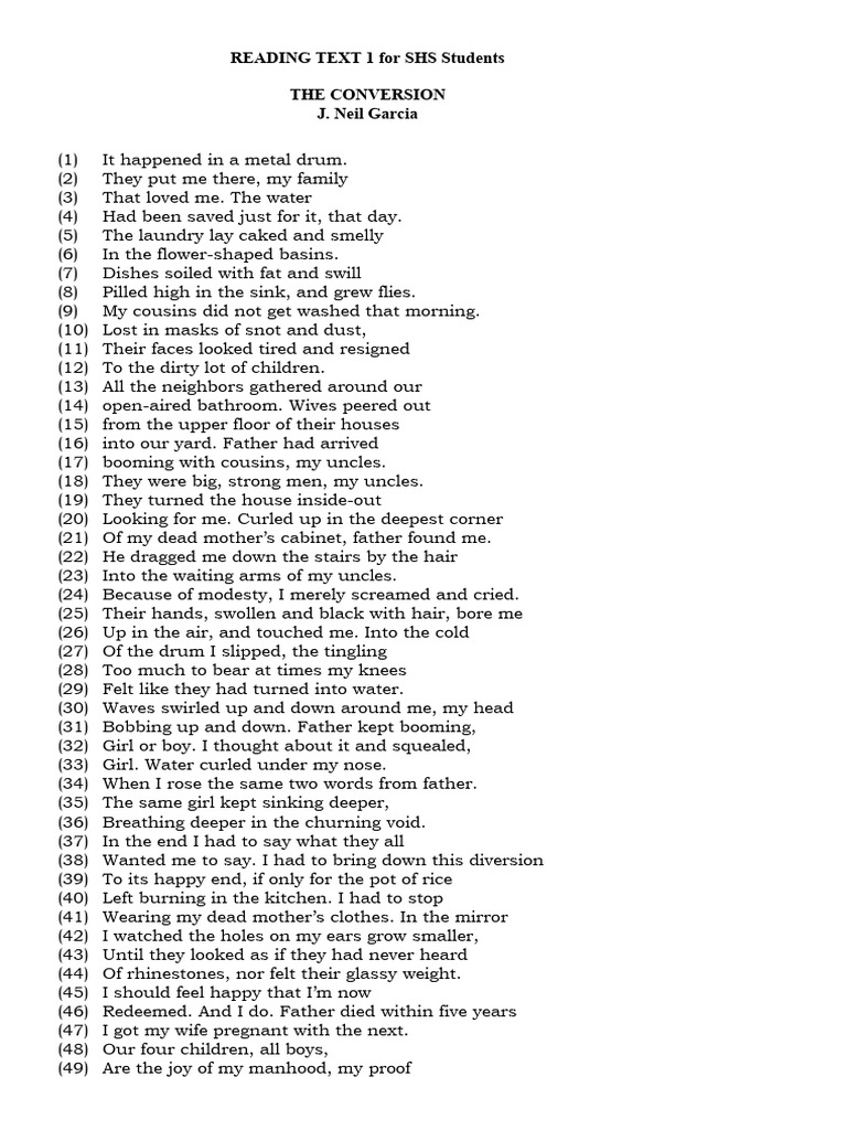 Reading texts shs national reading day pdf