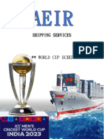 World Cup Schedule by Aeir Shipping