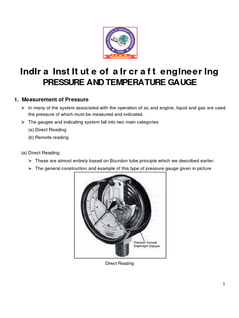 Pressure Gauge Measurement Techniques | PDF | Pressure Measurement ...