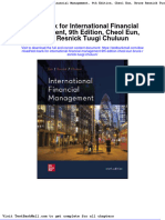 Test Bank For International Financial Management 9th Edition Cheol Eun Bruce Resnick Tuugi Chuluun