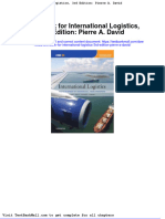Test Bank For International Logistics 3rd Edition Pierre A David