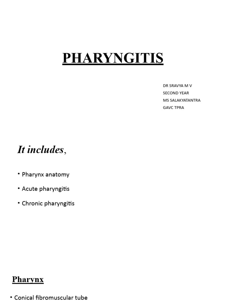 Pharyngitis | PDF | Anatomy | Diseases And Disorders