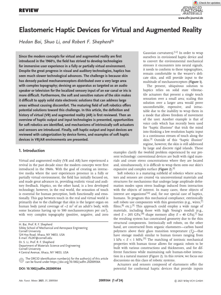 Background Review AFM 21V31 39 Elastomeric Haptic Devices For
