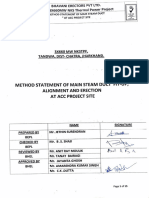 Method Statement of Main Steam Duct